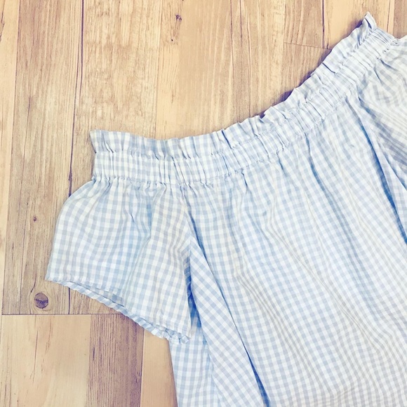 - Haley Hound off shoulder Gingham top sz small - Picture 6 of 7
